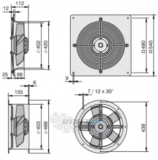 Rosenberg ER 400-6 - описание, технические характеристики, графики